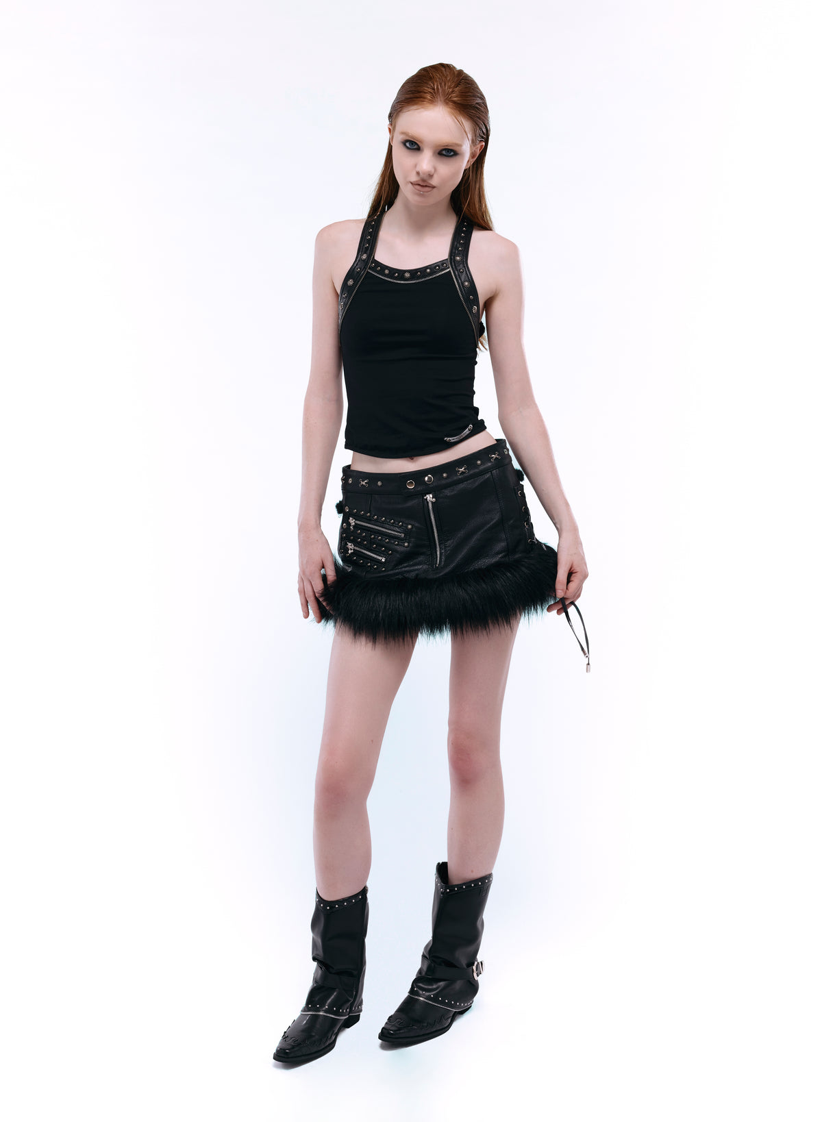 SPIKE ZIP HARNESS TANK_BLACK