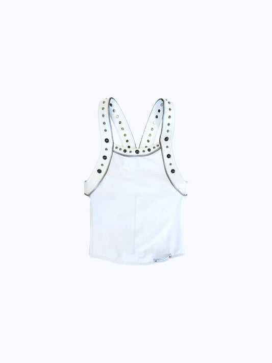 SPIKE ZIP HARNESS TANK_WHITE